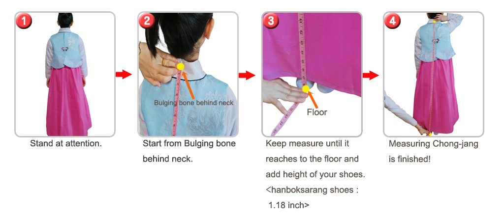 how to measure chongjang