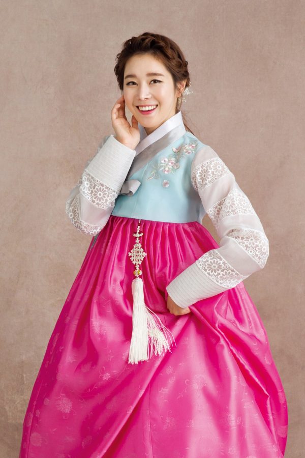 race top and pink skirt hanbok