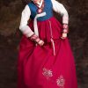 embroidered top and sheer layered skirt hanbok