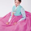 hanbok, Korean Traditional dress. pink skirt.